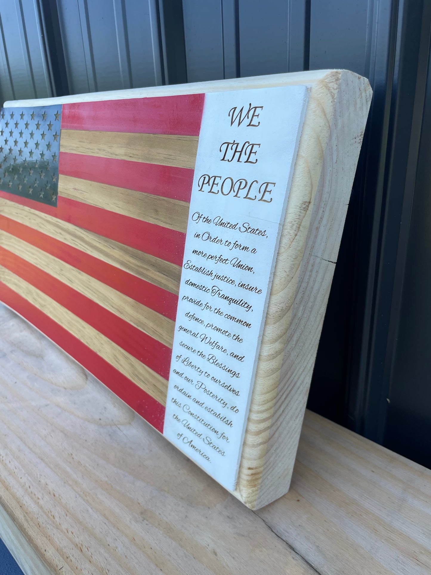 Custom Wooden American Flag Sign