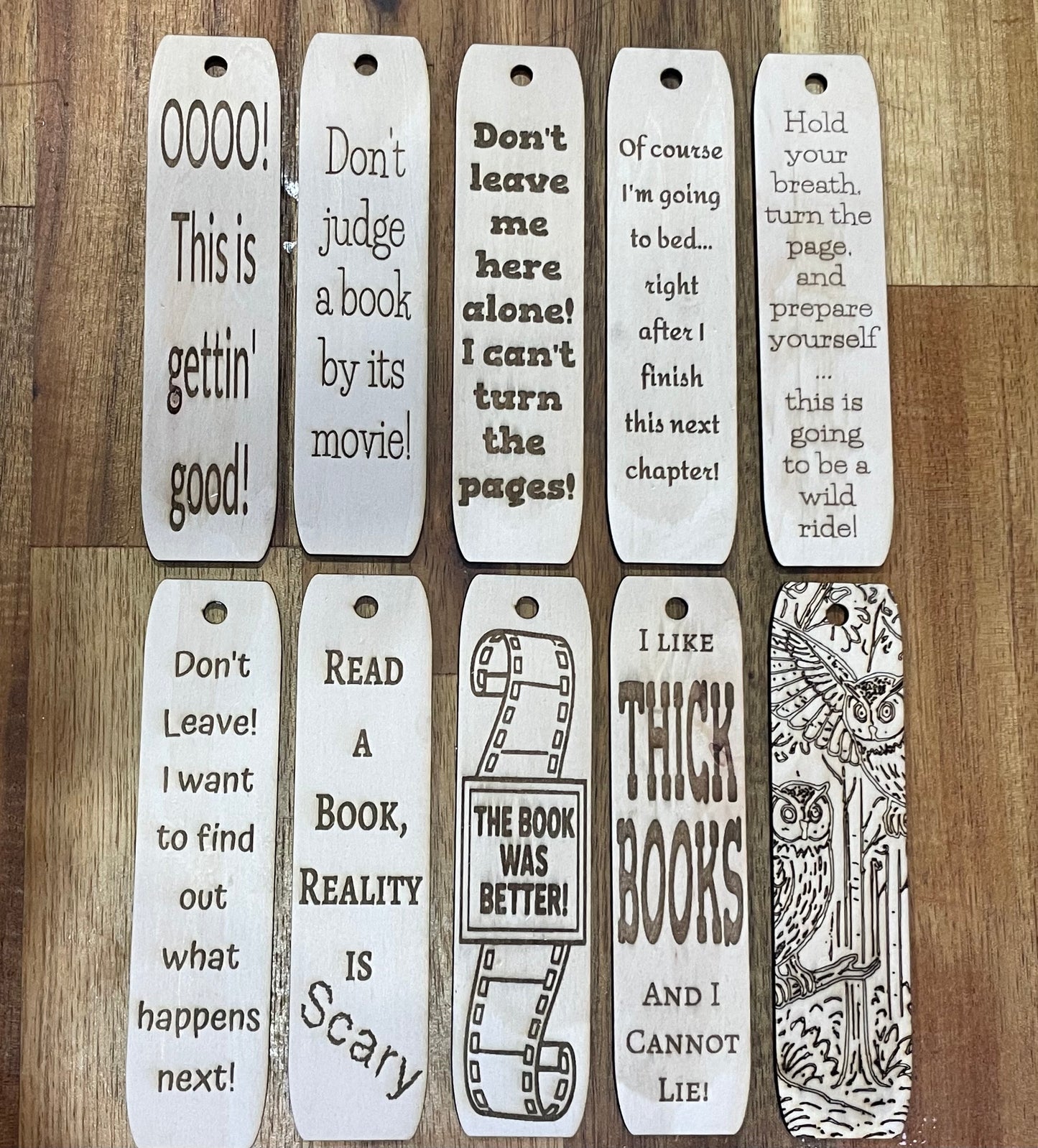 Wooden Bookmarks- Laser Engraved
