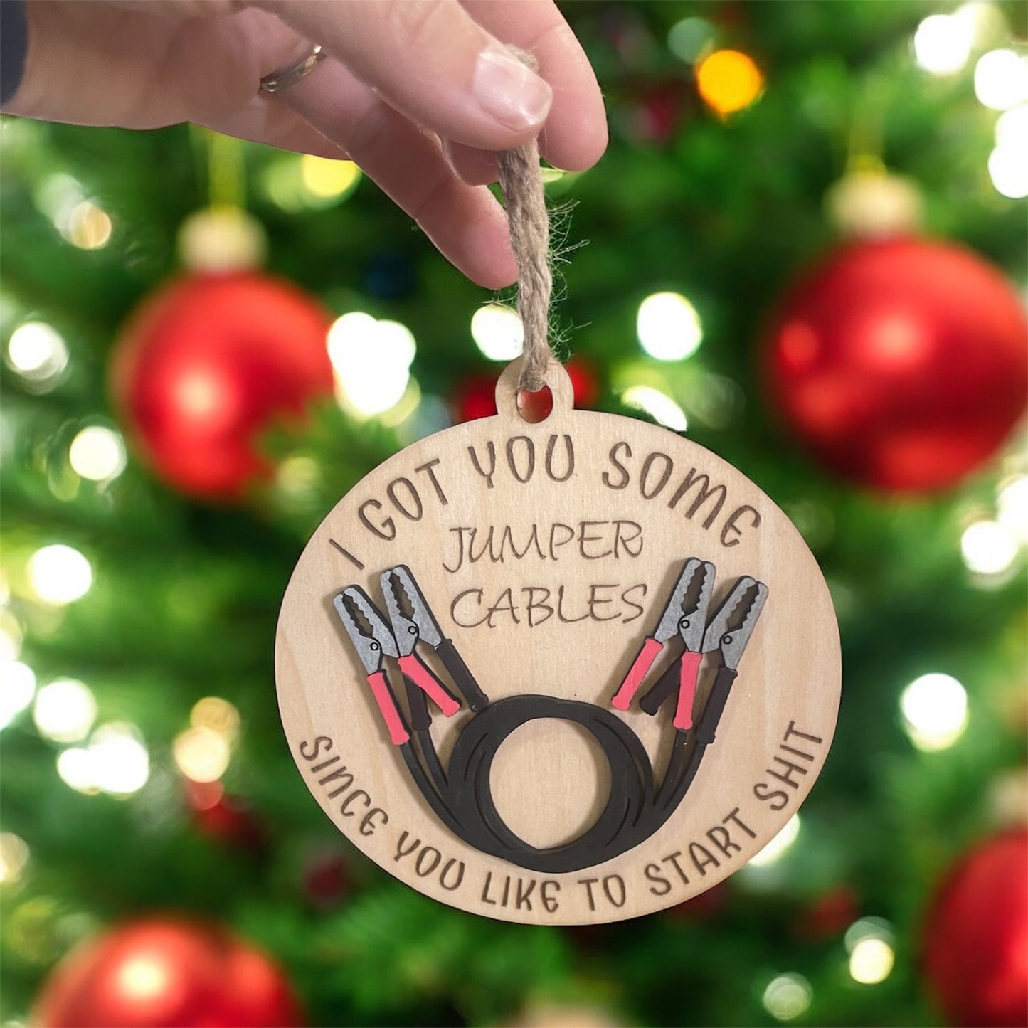 Jumper Cables Ornament