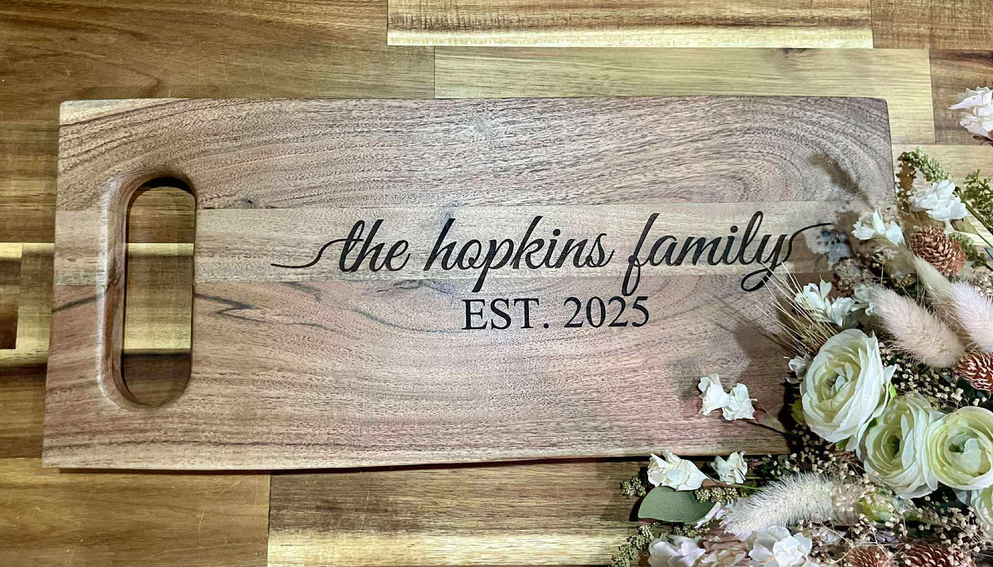 Rectangle Acacia Handle Board