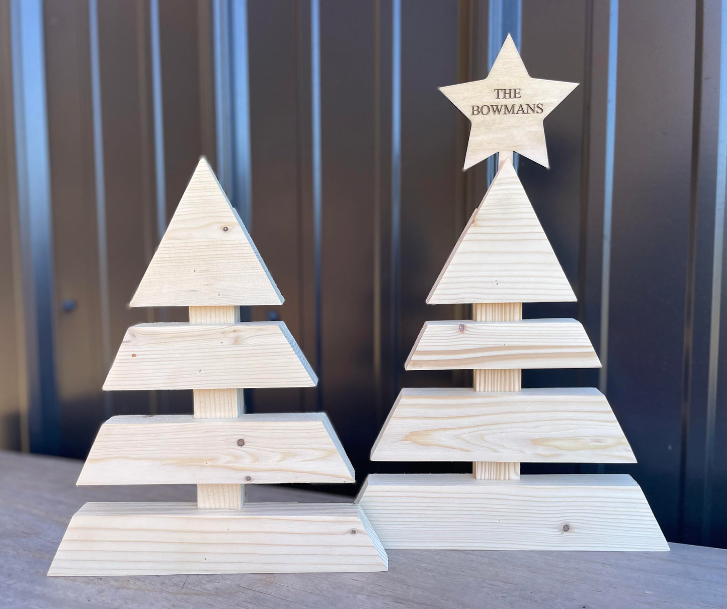 Handcrafted Wooden Christmas Trees