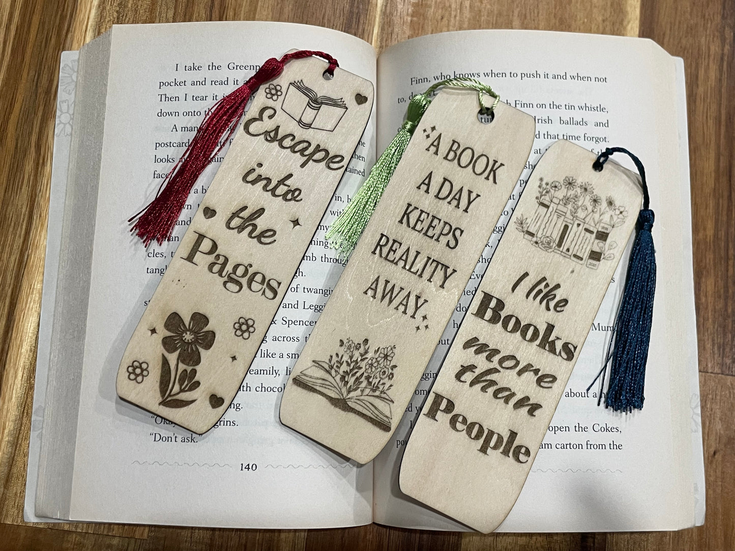 Wooden Engraved Bookmarks