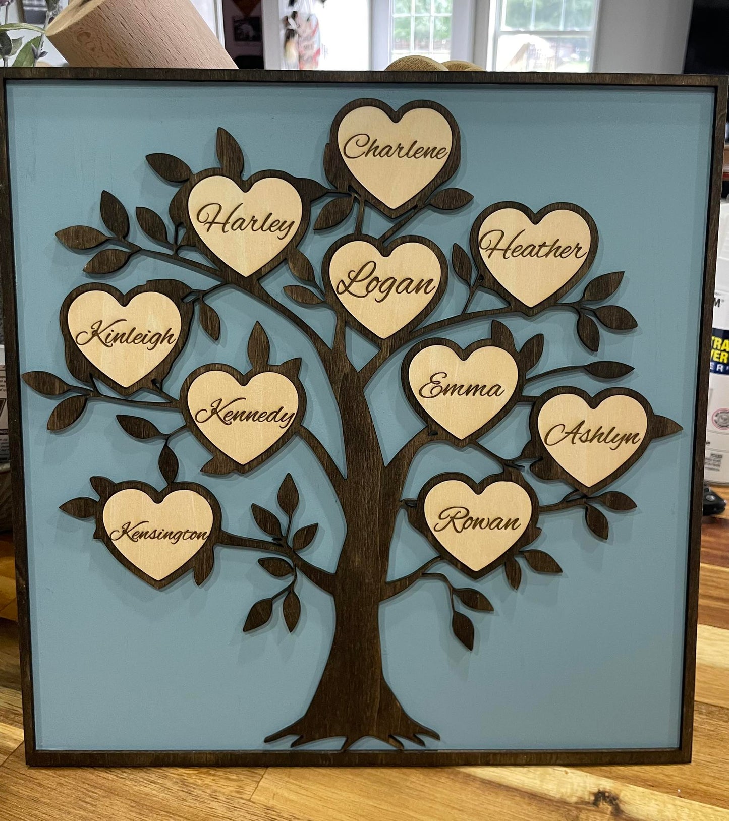 Custom Laser Engraved Family Tree