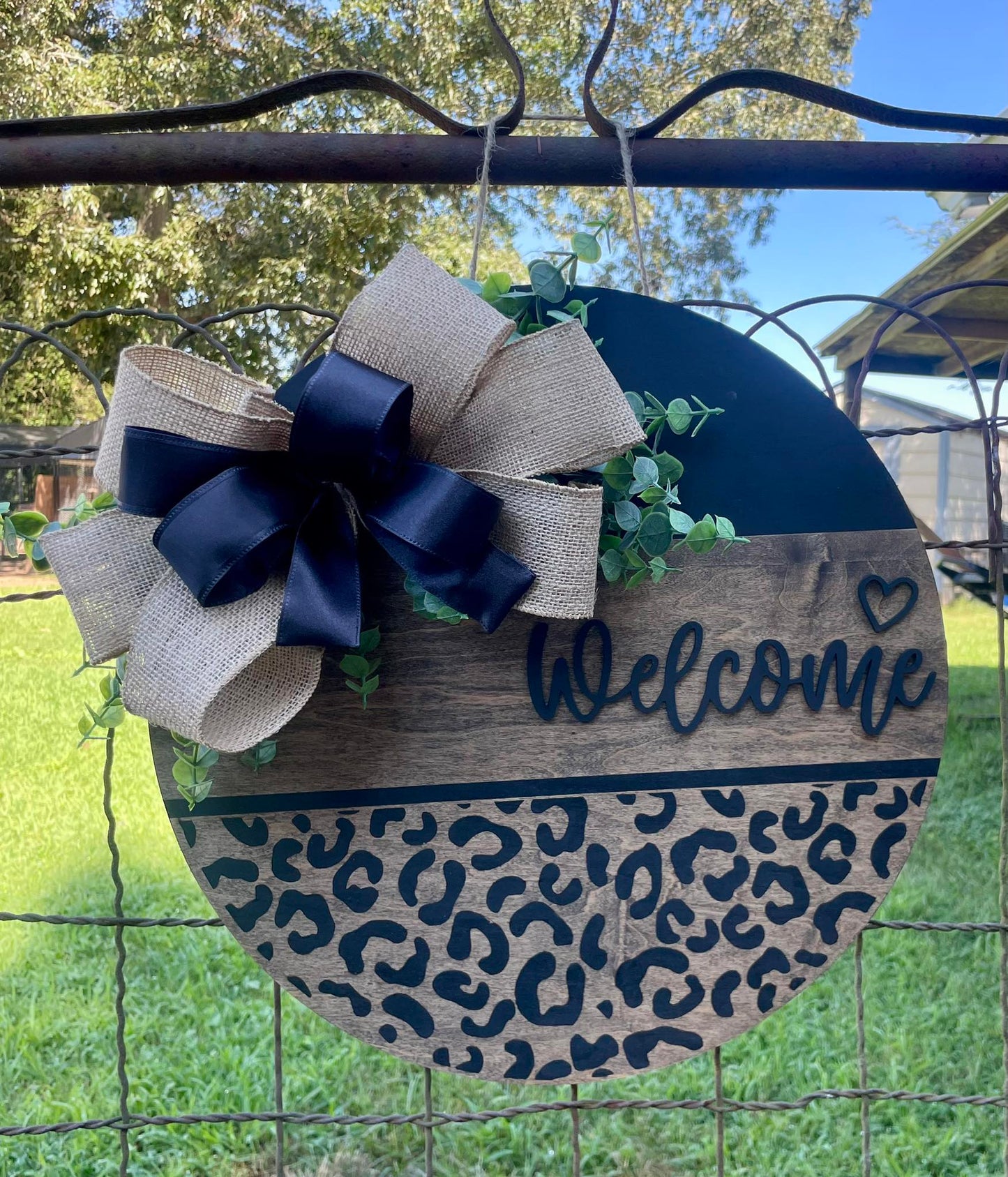 "Stay" Spotted Door Hanger