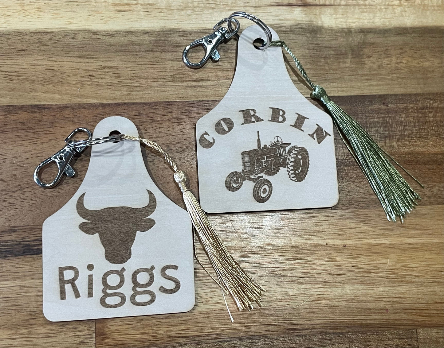 Wooden Bookbag Tags