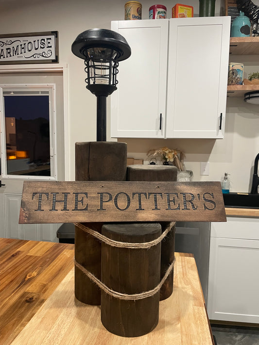 Custom Wooden Dock Post Welcome Signs