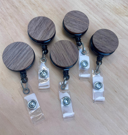 Retractable ID holder to be engraved