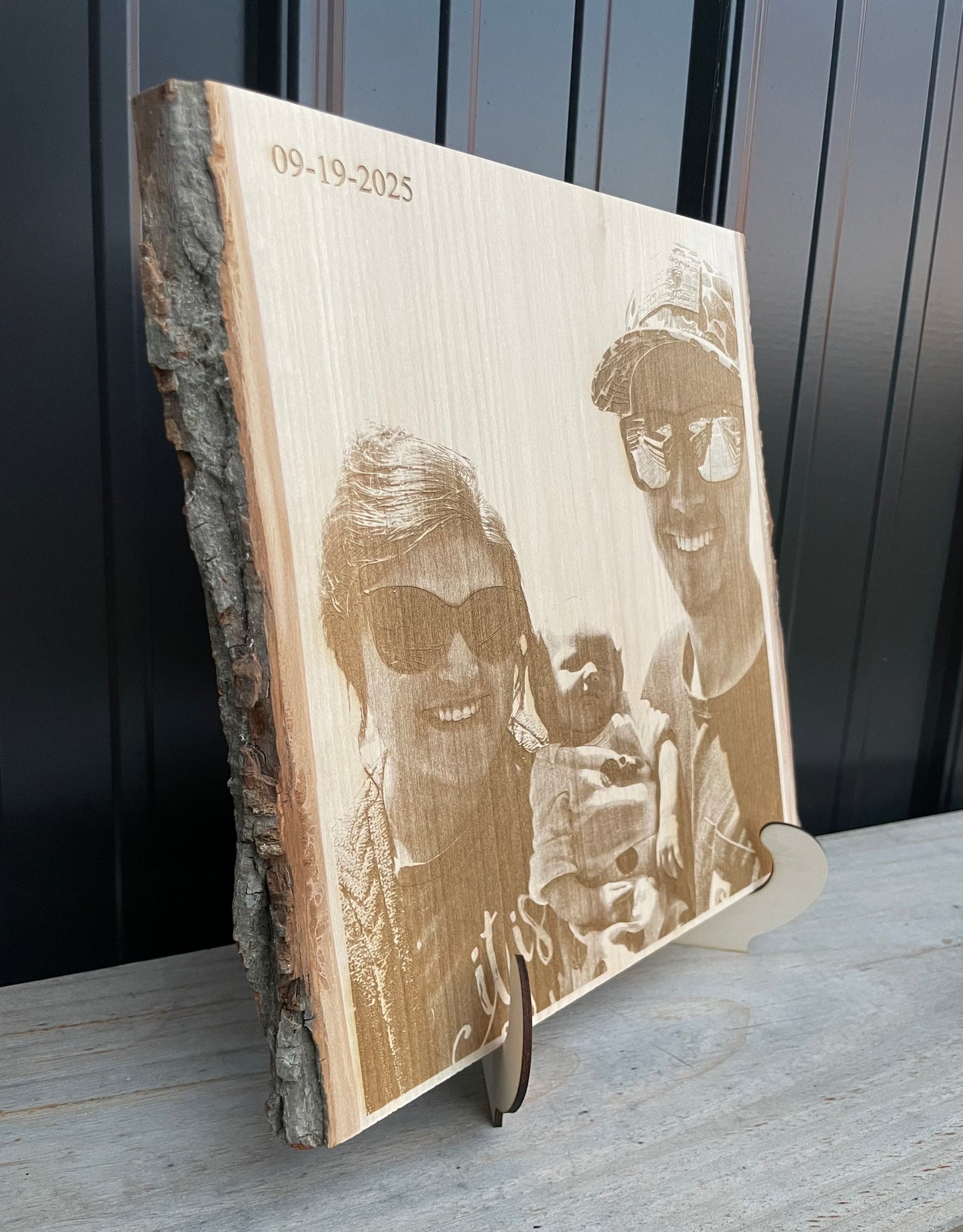 Live Edge Photo Board
