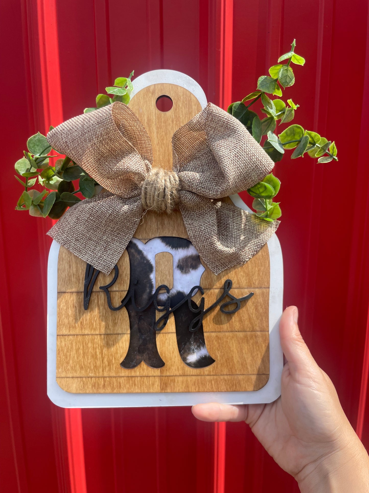 Personalized Cow Tag Sign