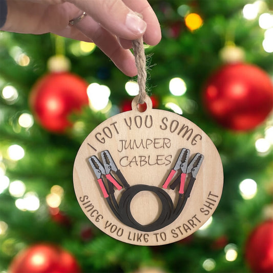 Jumper Cables Ornament