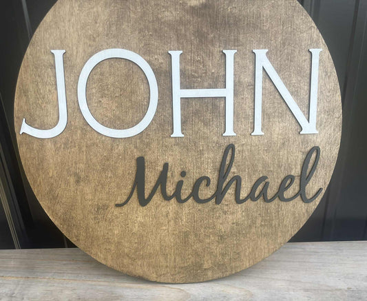 Name Only Nursery Wall/Door Hanger