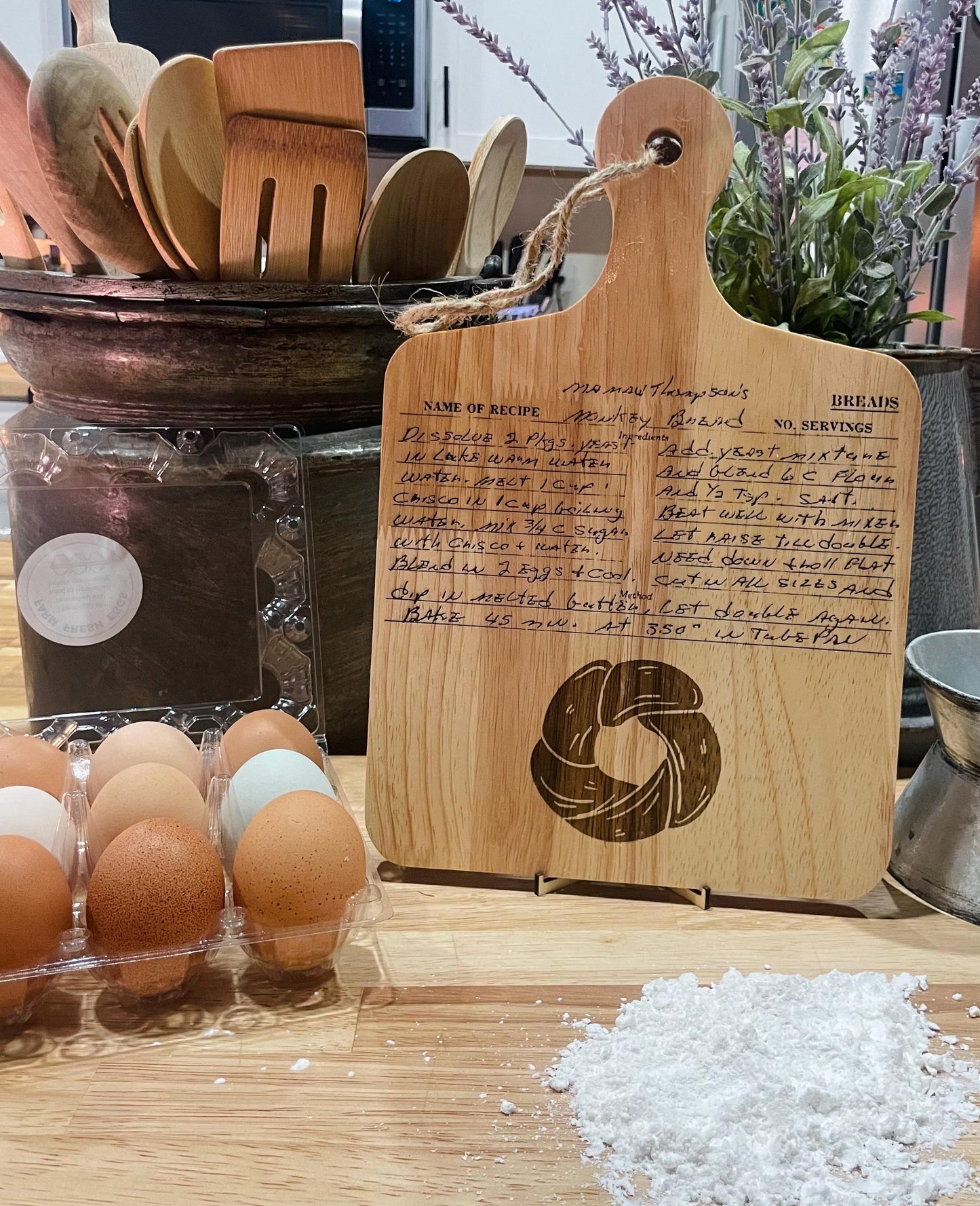 Handwritten Recipe Engraved Cutting Board